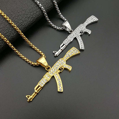 Iced AK-47 Necklace