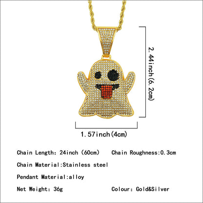 Money Ghost Emoji Necklace