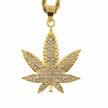 Rasta Weed Leaf Necklace