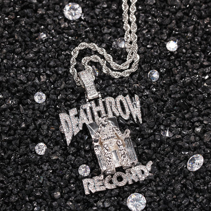 DEATH ROW RECORDS X KING ICE - ICED LOGO NECKLACE