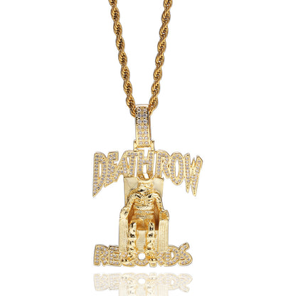 DEATH ROW RECORDS X KING ICE - ICED LOGO NECKLACE