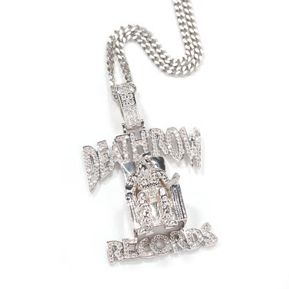 DEATH ROW RECORDS X KING ICE - ICED LOGO NECKLACE