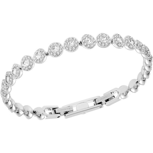 Swari Angelic Bracelet Crystal Jewelry Collection, Rhodium Tone Finish, Clear Crystal