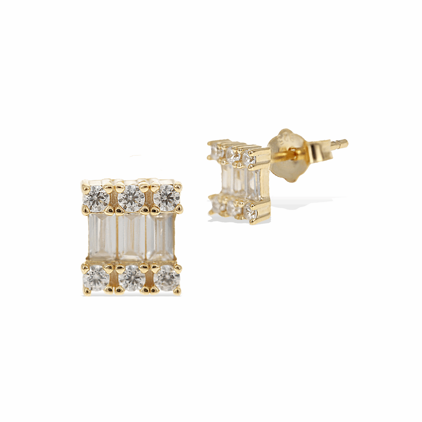 Baguette Stud Earrings