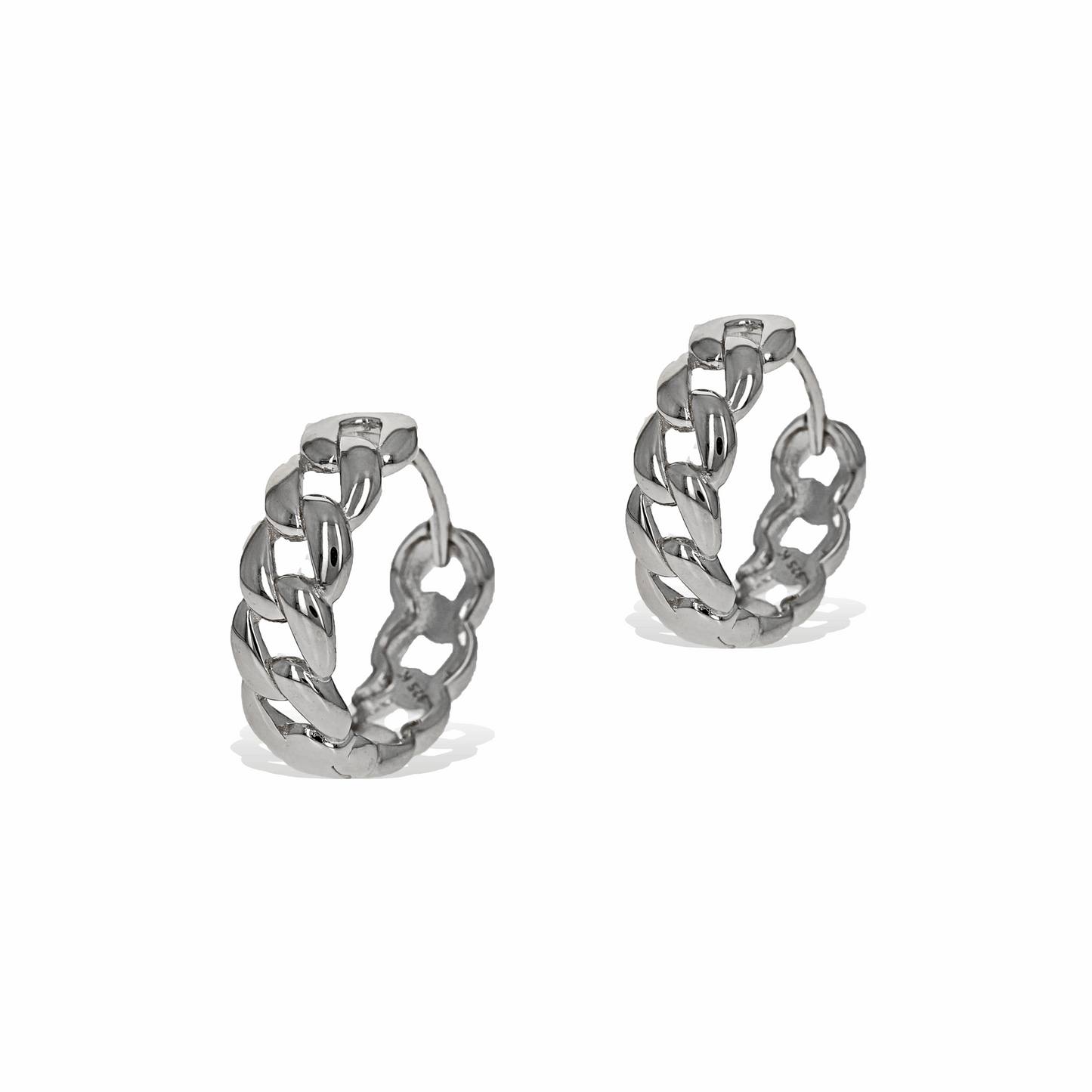 Chain Link Hoop Earrings