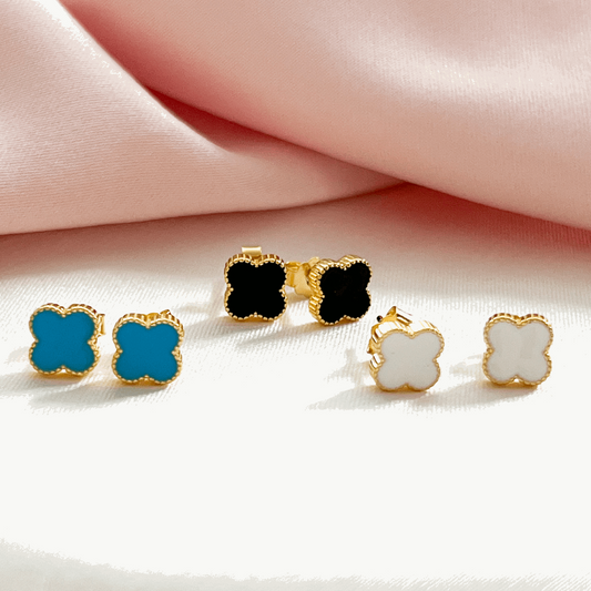 Colorful Clover Stud Earrings