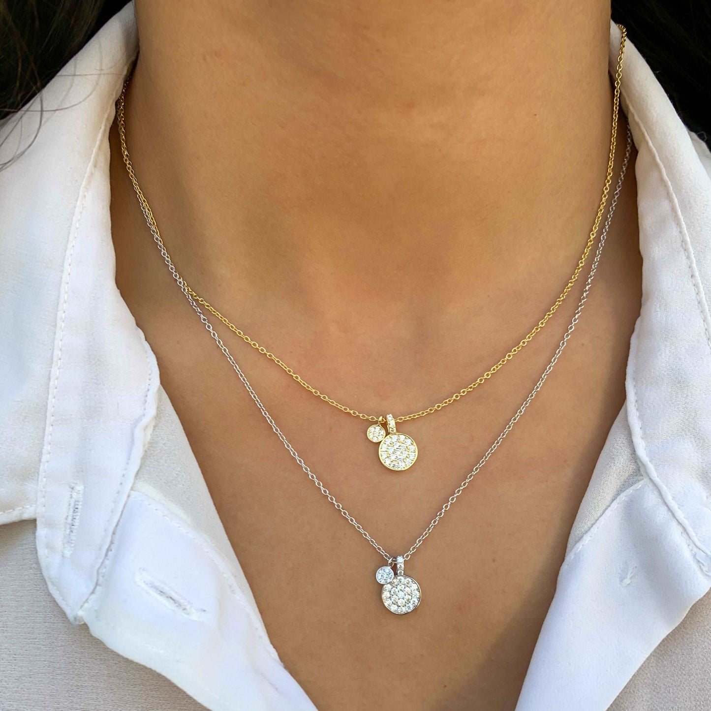 Dainty Disc Charm Necklace