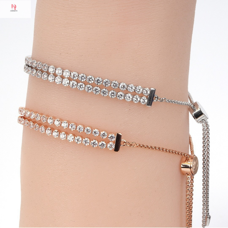 Subtle Bracelet Jewelry Collection, Clear Crystals