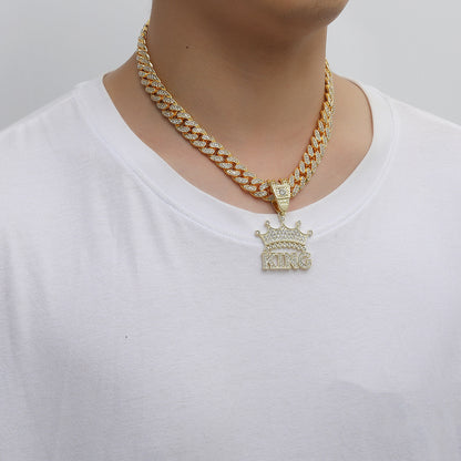 Cuban Chain New Europe And The United States Hip-Hop King Crown Pendant