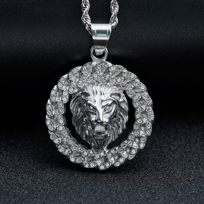 Roaring Lion Medallion Necklace