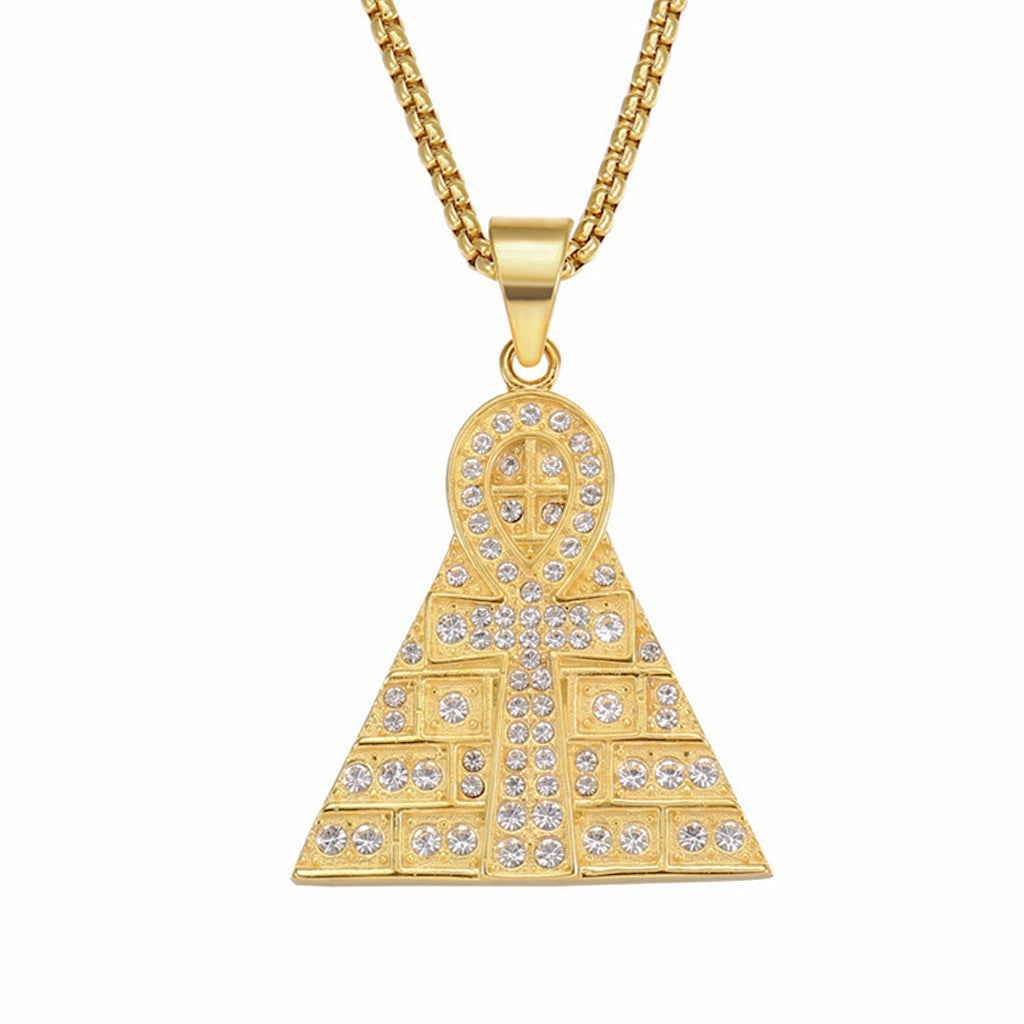 Ankh Key Pyramid Necklace