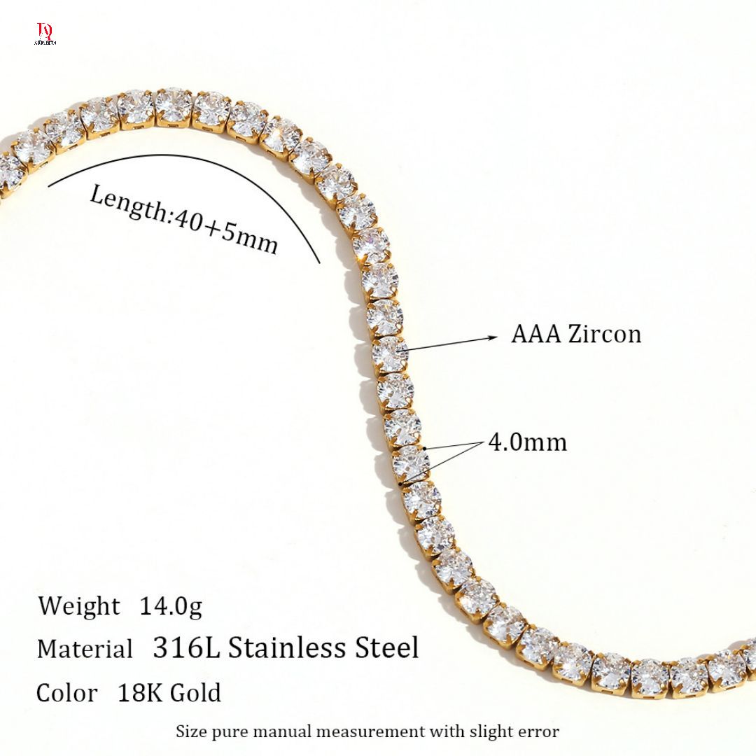 Tennis Chain /  Stainless steel zircon