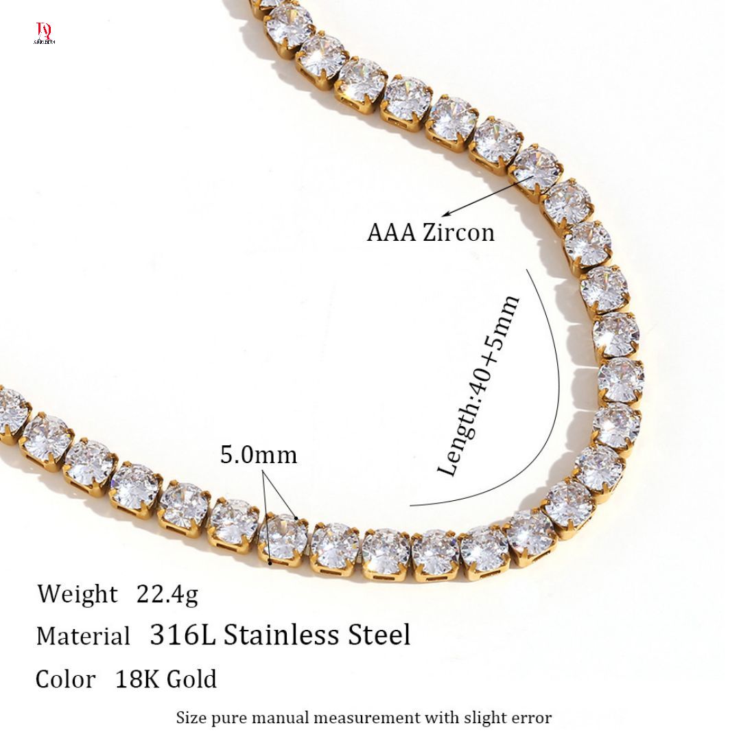 Tennis Chain /  Stainless steel zircon