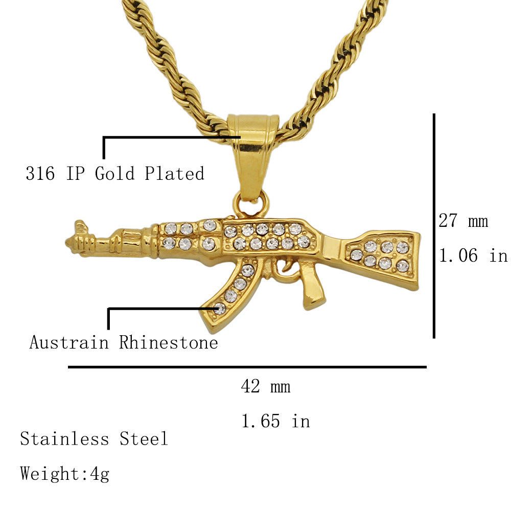 Iced AK-47 Necklace