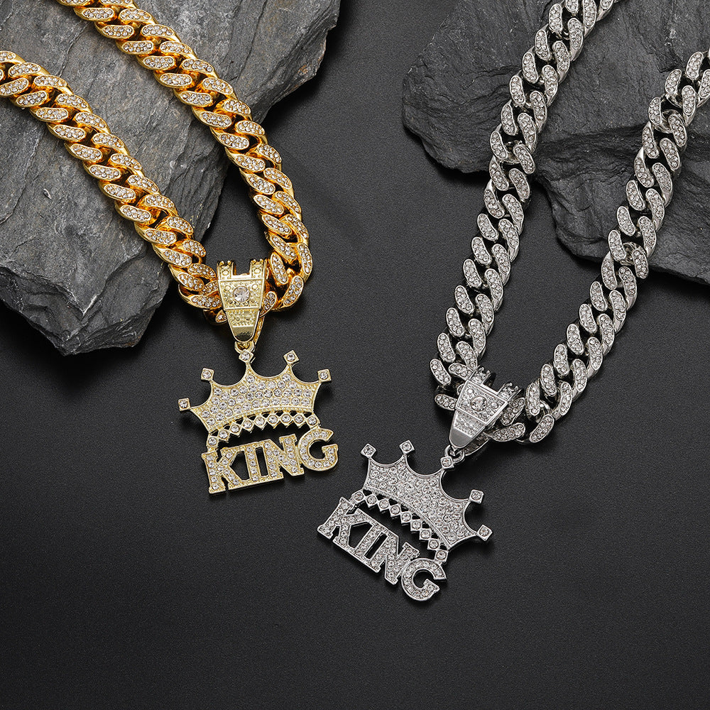 Cuban Chain New Europe And The United States Hip-Hop King Crown Pendant