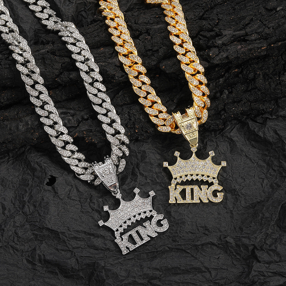 Cuban Chain New Europe And The United States Hip-Hop King Crown Pendant