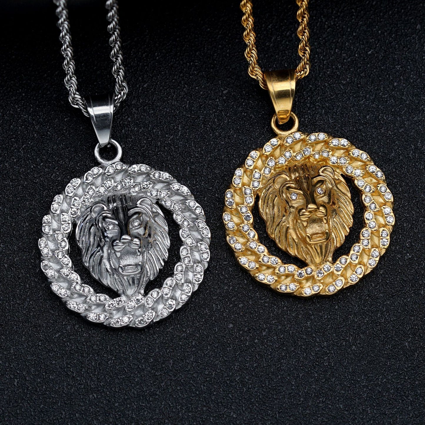 Roaring Lion Medallion Necklace