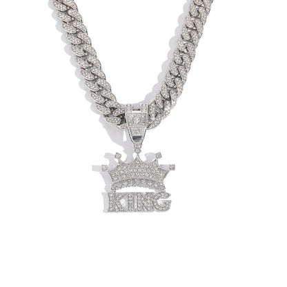 Cuban Chain New Europe And The United States Hip-Hop King Crown Pendant
