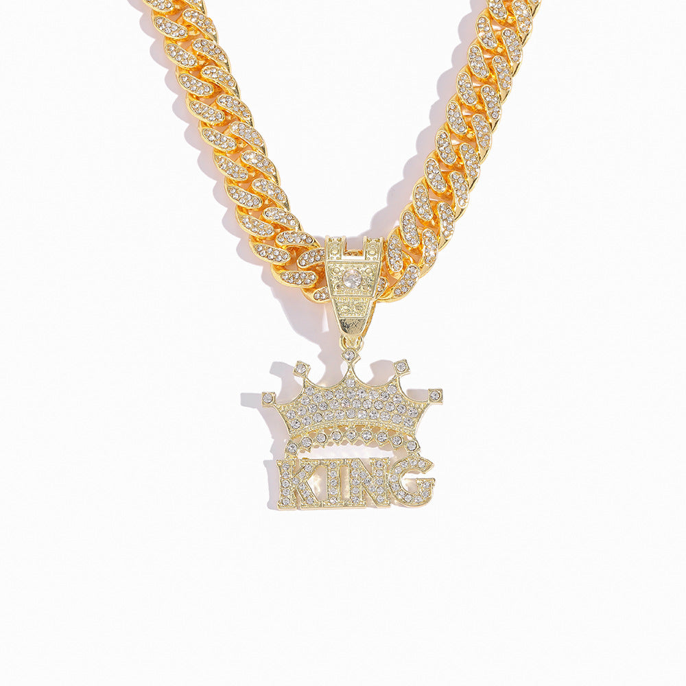 Cuban Chain New Europe And The United States Hip-Hop King Crown Pendant
