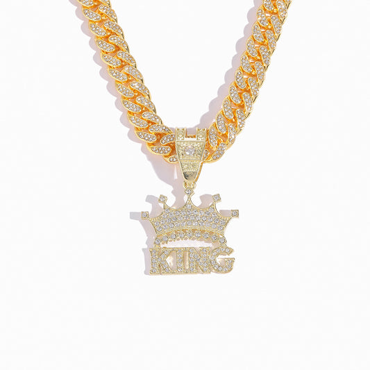 Cuban Chain New Europe And The United States Hip-Hop King Crown Pendant