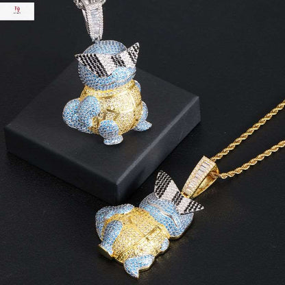 Cartoon turtle zircon necklace from ADORBETH