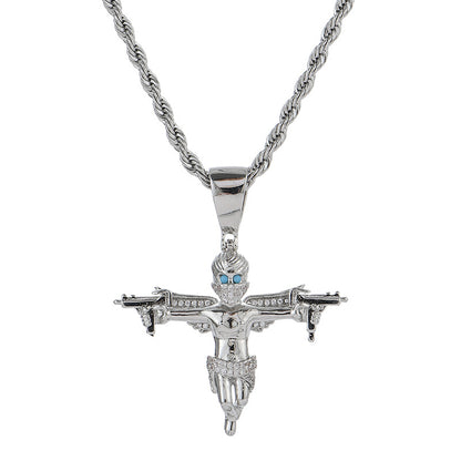 Dual Uzi Angel Necklace