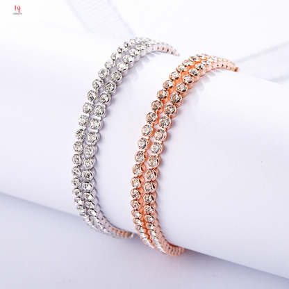 Subtle Bracelet Jewelry Collection, Clear Crystals