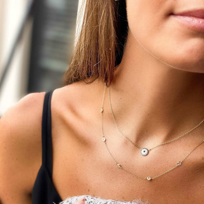 Bezel Cz By-The-Yard Necklace