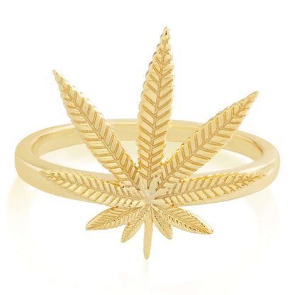 Cannabis Leaf Ring