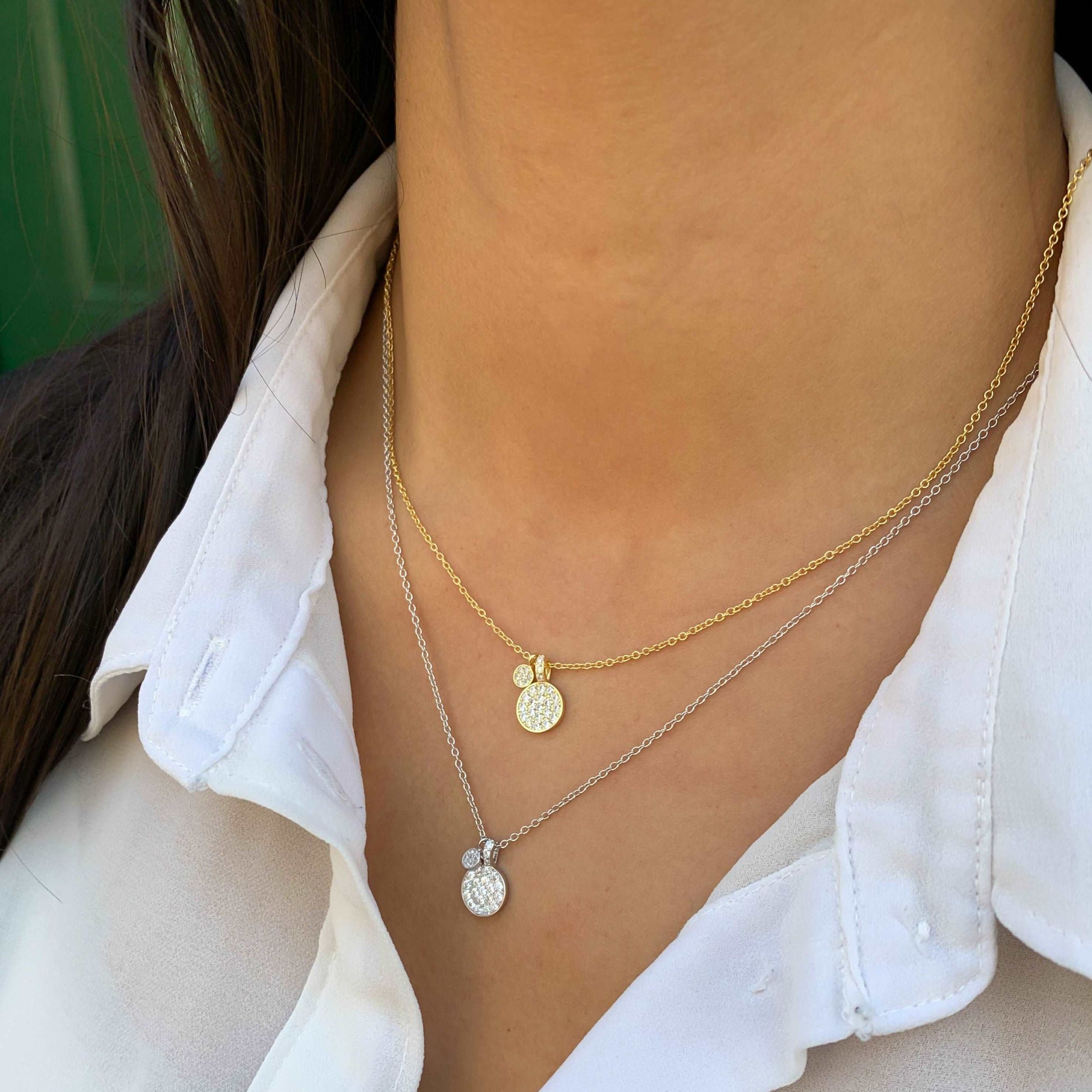 Dainty Disc Charm Necklace