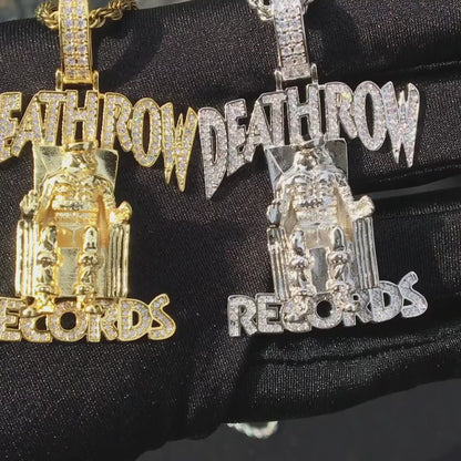 DEATH ROW RECORDS X KING ICE - ICED LOGO NECKLACE