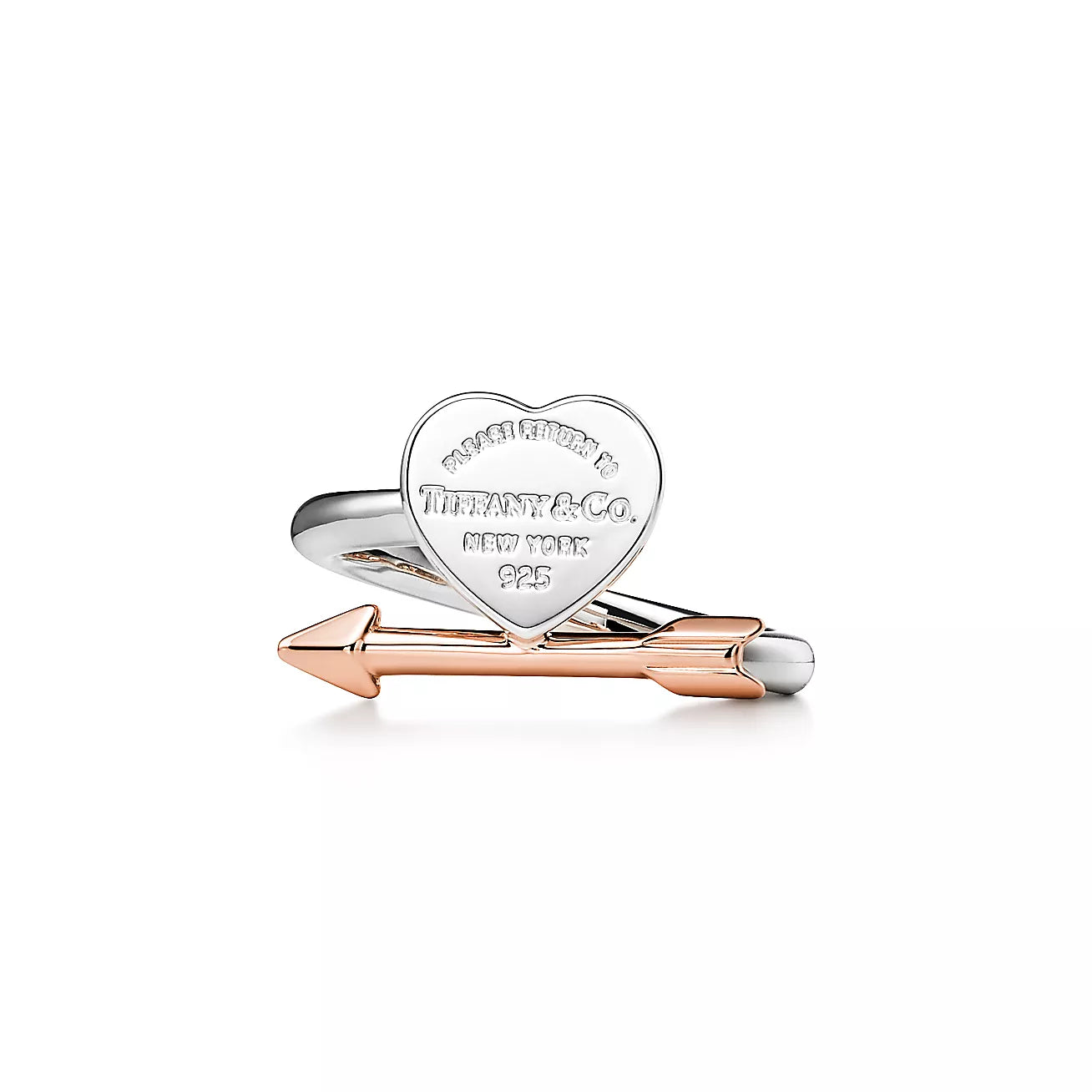 Return to Tiff™ Series Lovestruck Heart Tag Ring Sterling silver and 18K gold