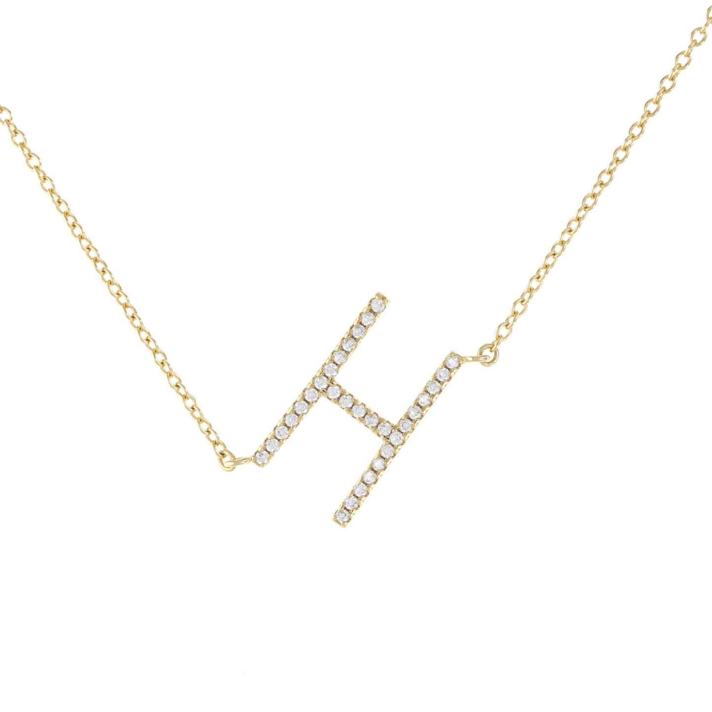 Cz Letter H Necklace