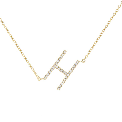 Cz Letter H Necklace