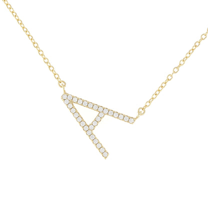 Cz Letter A Necklace