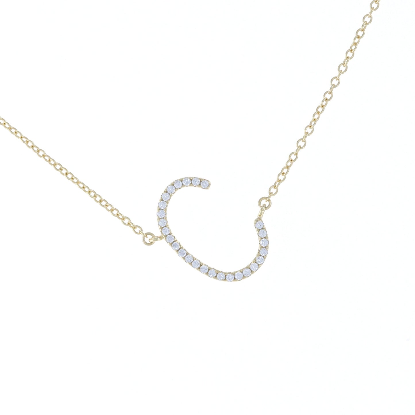 Cz Letter C Necklace