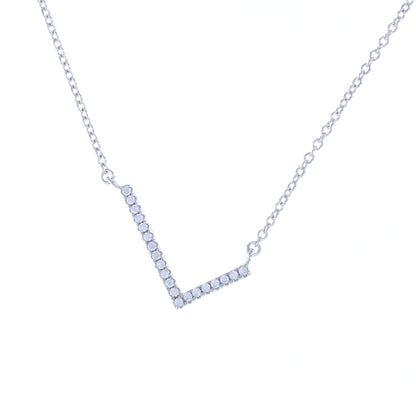 Cz Letter L Necklace