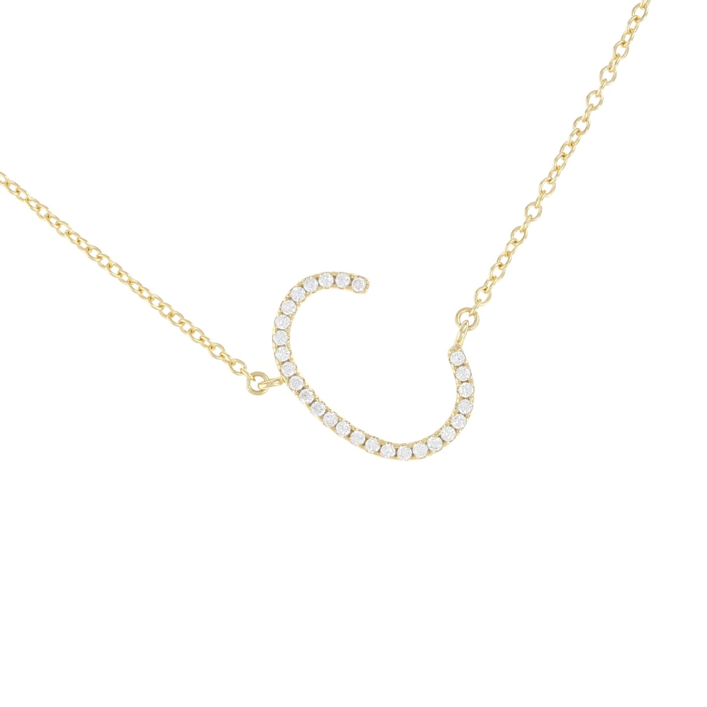 Cz Letter C Necklace