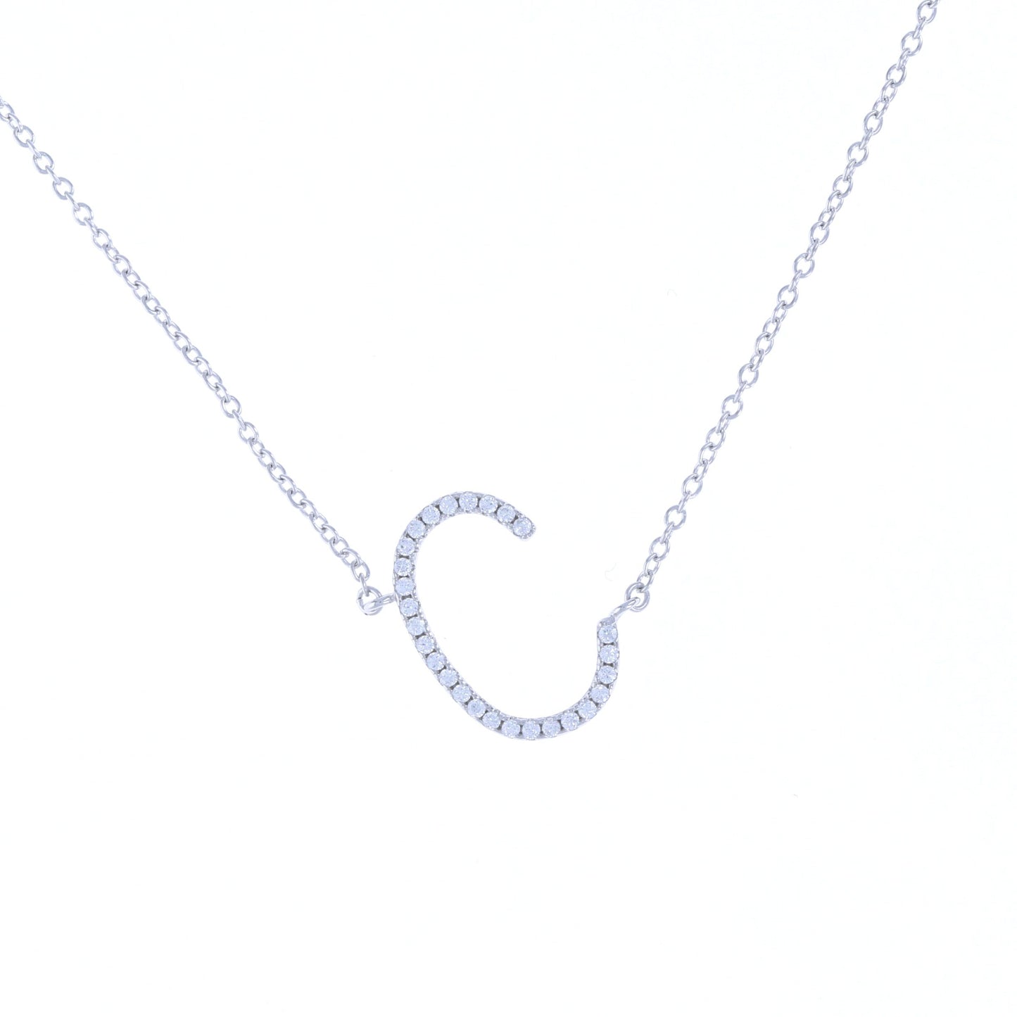 Cz Letter C Necklace