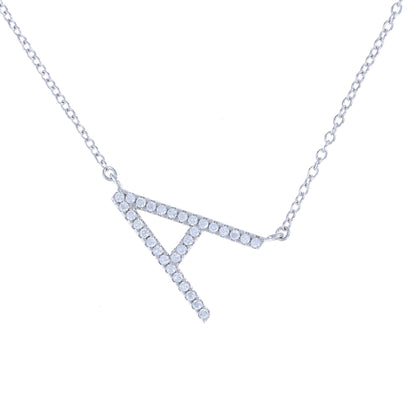 Cz Letter A Necklace