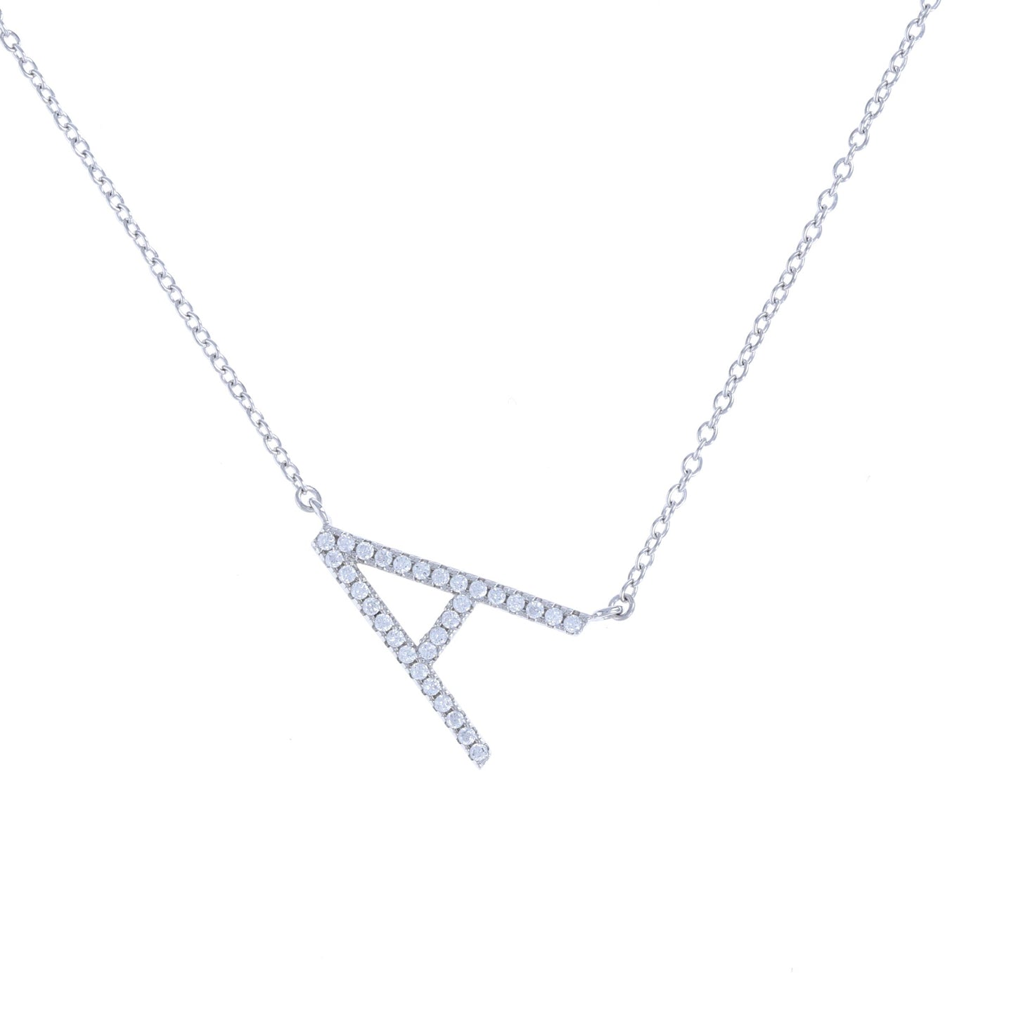 Cz Letter A Necklace