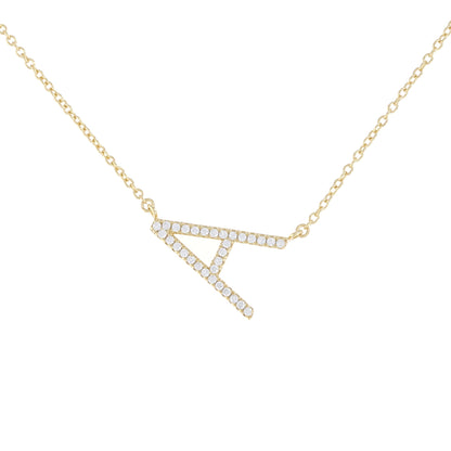 Cz Letter A Necklace