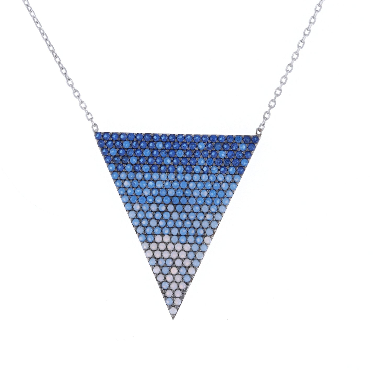 Blue Triangle Necklace