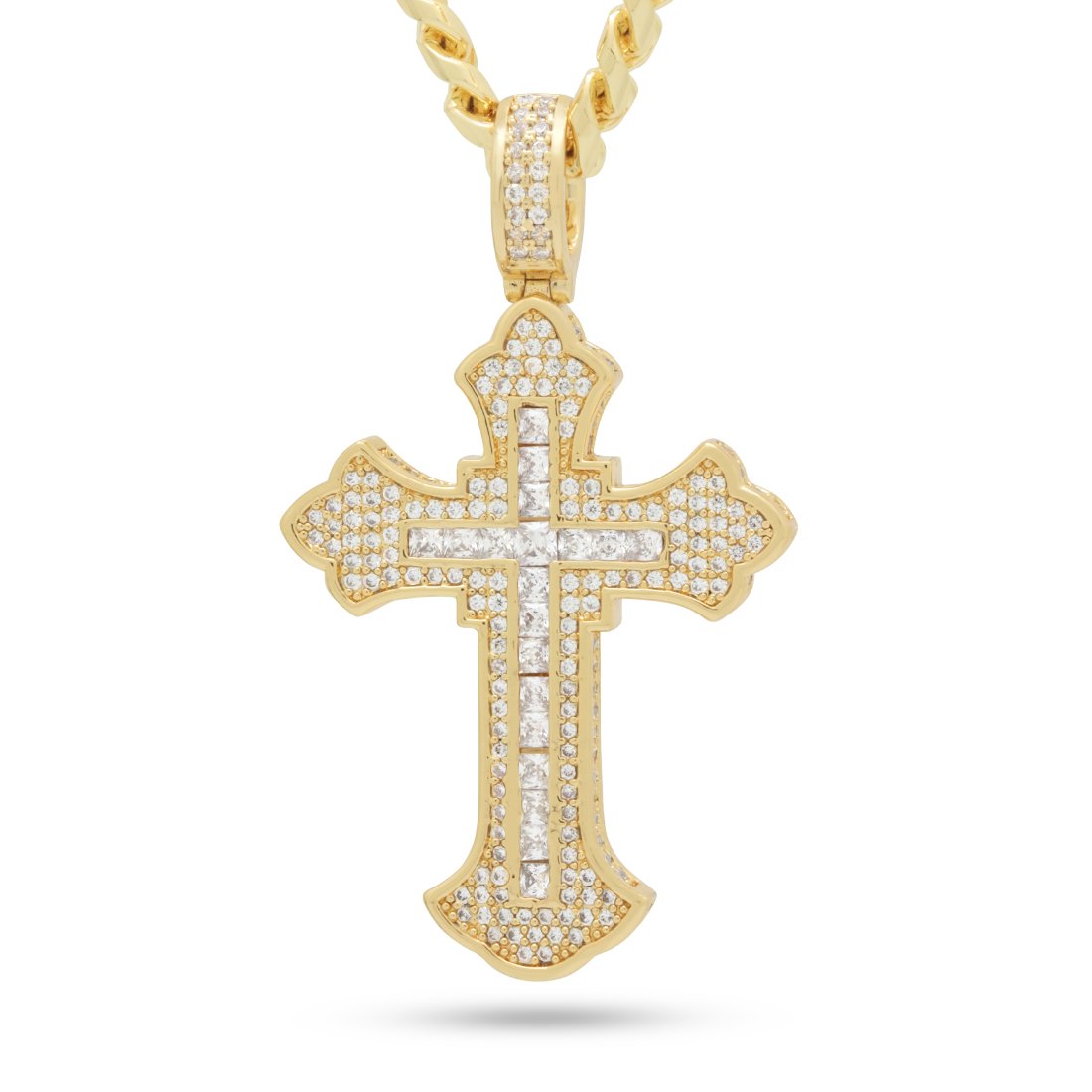 Fleur de Lis Cross Necklace