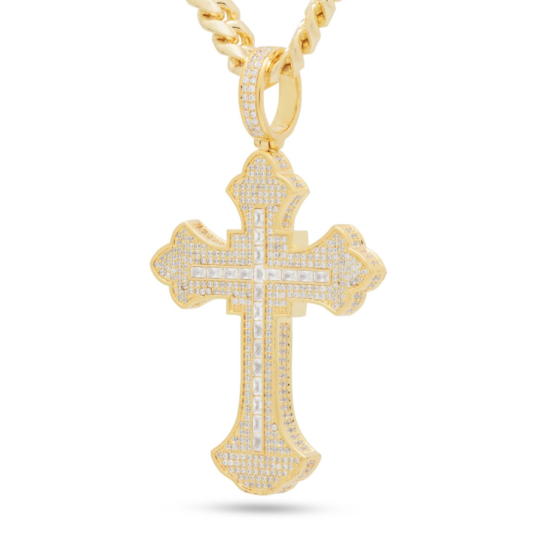 Fleur de Lis Cross Necklace