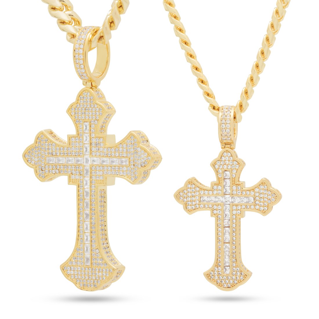 Fleur de Lis Cross Necklace