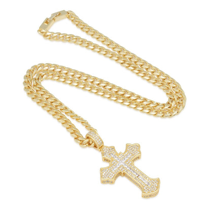 Fleur de Lis Cross Necklace