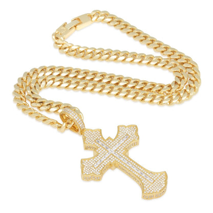 Fleur de Lis Cross Necklace