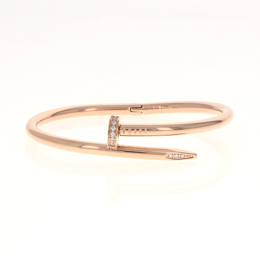 Rose & Cz Nail Bracelet