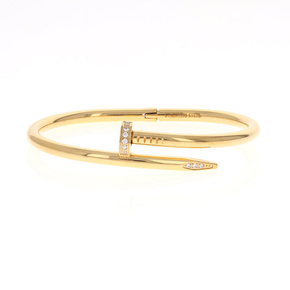 Gold Cz Nail Bracelet